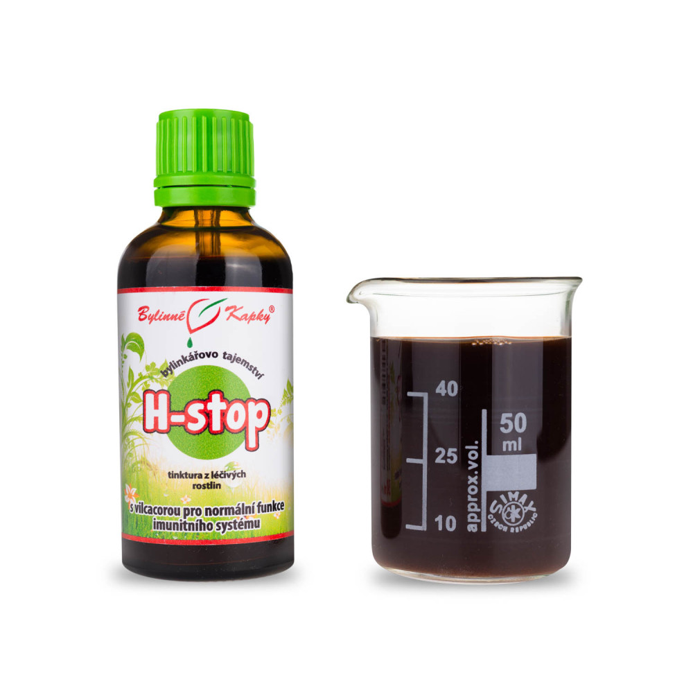 H-stop - Bylinné kapky (tinktura) Bylinkářovo tajemství 50 ml (dříve Herpestop)